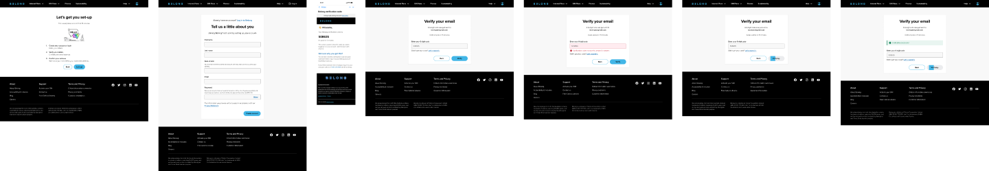 Belong UI design